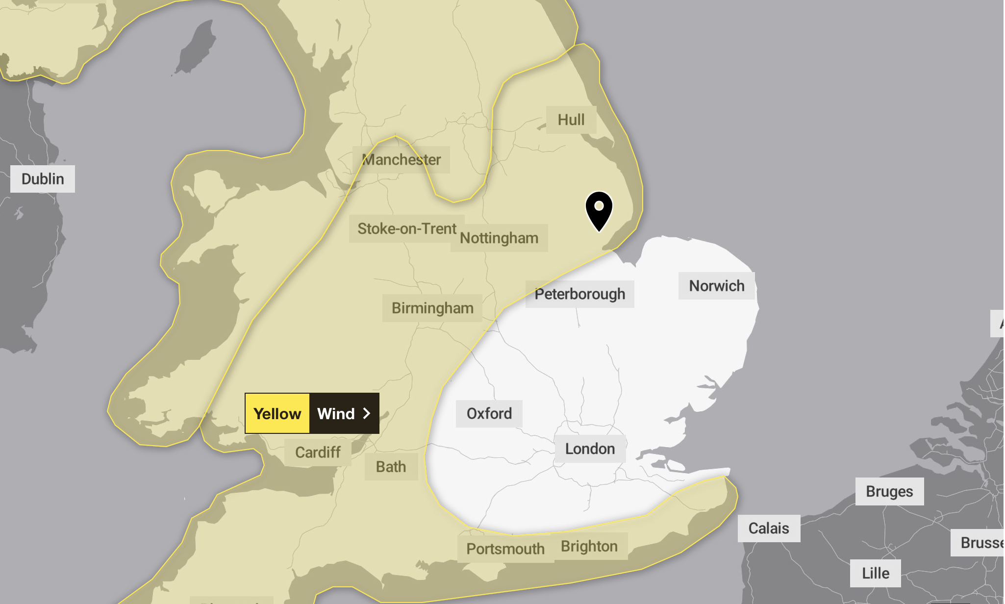 Met Office issues yellow weather warning for wind later this week