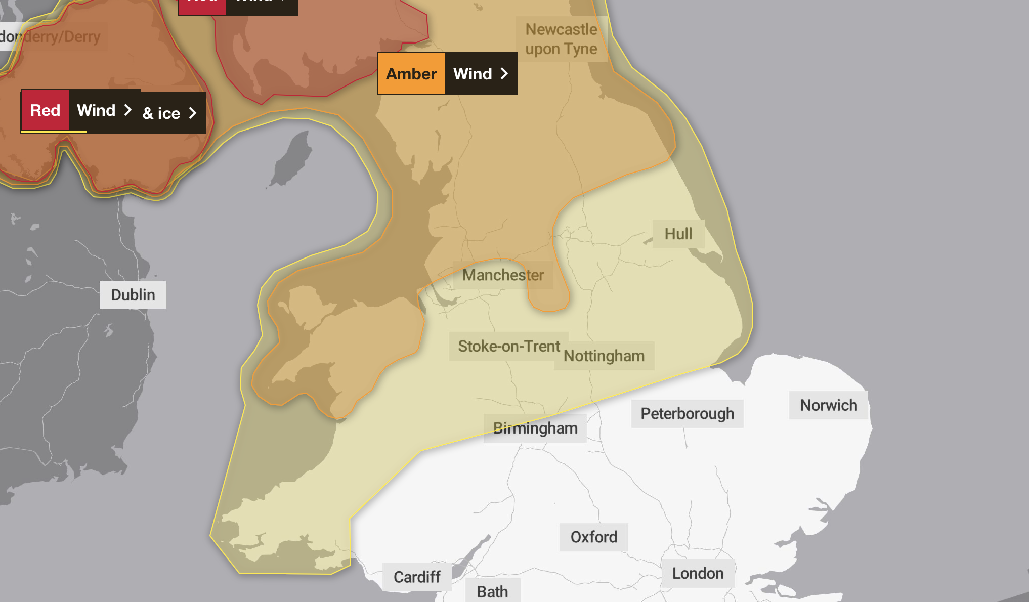 Met Office extends weather warning & issues warning for ice