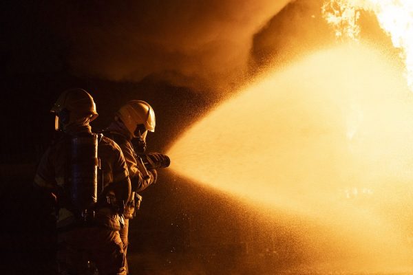RAF Coningsby Fire Section carried out  Emergency Firefigting Drills at their fire simulator facility on the Lincolnshire Main Operating Base.

Whilst holding night shift cover at RAF Coningsby, the shift responded to a simulator air accident, maintaining their currency to respond with fire fighting appliances and vehicles.

The simulator present real life fire conditions, controlled to allow RAF Coningsby Firefighters the most realistic training experience to ensure readiness if required in a real-time emergency situation.

RAF Coningsby is home to five RAF Typhoon Squadrons and the Battle of Britain Memorial Flight, and maintains the South Quick Reaction Alert capacity, defending UK skies against real time threats.