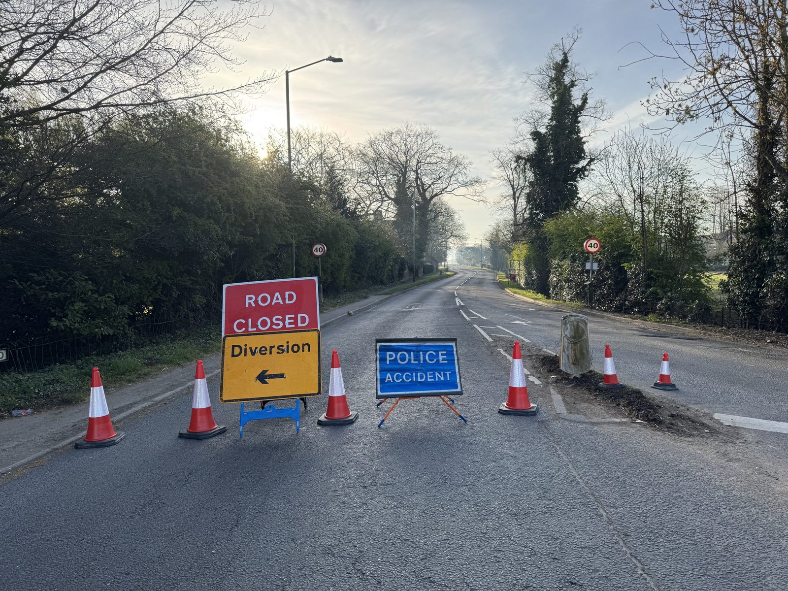 Wainfleet Road closed following collision