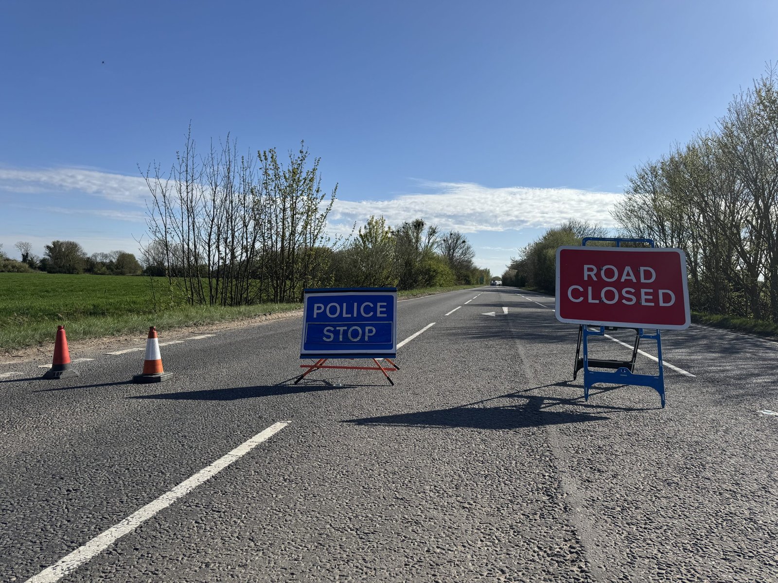 A16 closed following jack-knifed HGV