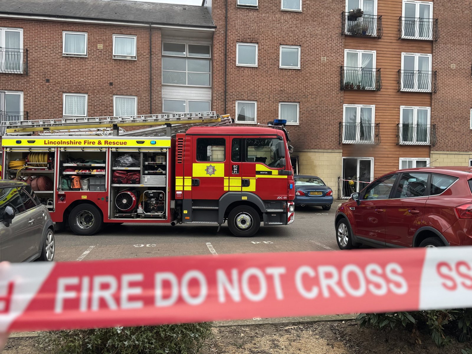 Arson investigation underway following flats blaze