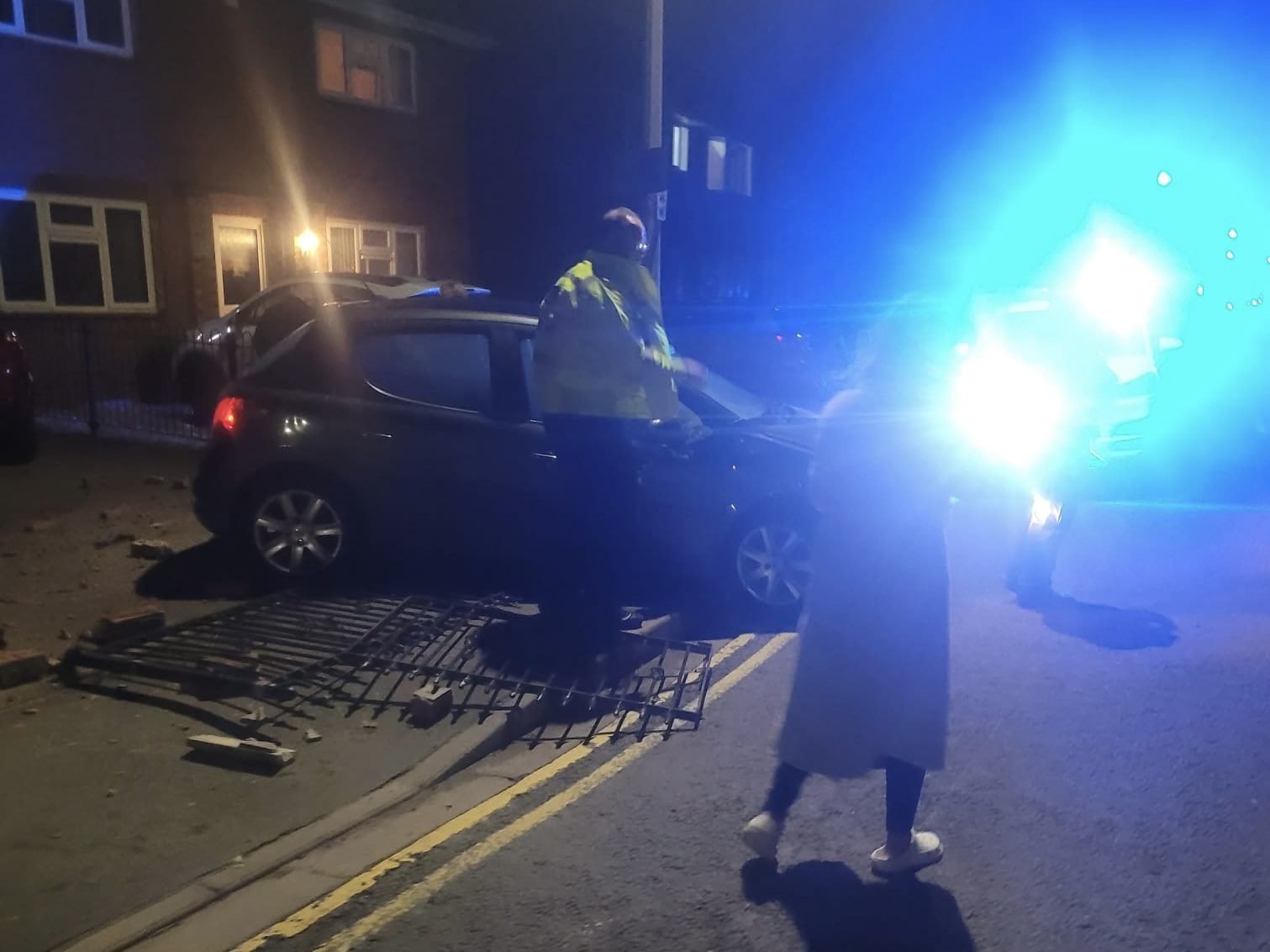 Police on scene of traffic collision