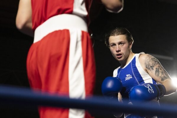 Images show boxers from across the Royal Air Force and the British Army competing in a night of boxing based at RAF Coningsby in Lincolnshire. Six bouts took place over the evening with the boxers showing skill and determination throughout.