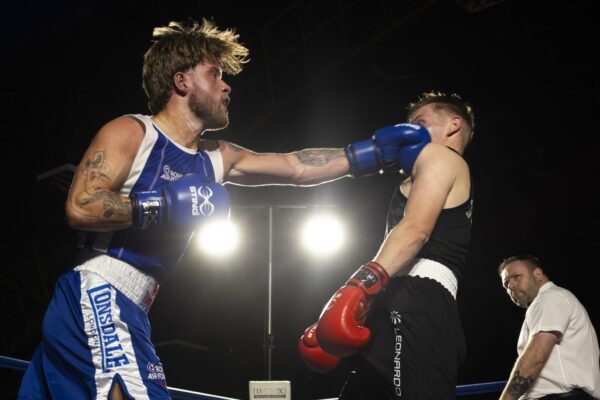 Images show boxers from across the Royal Air Force and the British Army competing in a night of boxing based at RAF Coningsby in Lincolnshire. Six bouts took place over the evening with the boxers showing skill and determination throughout.