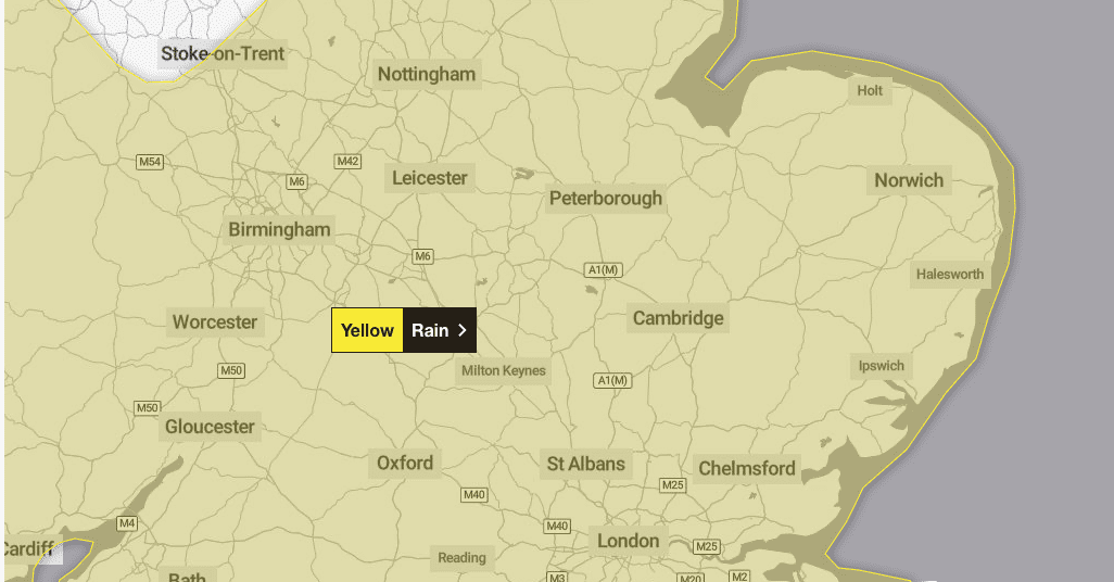 Yellow Weather Warning Issued for Boston as Heavy Rain Approaches