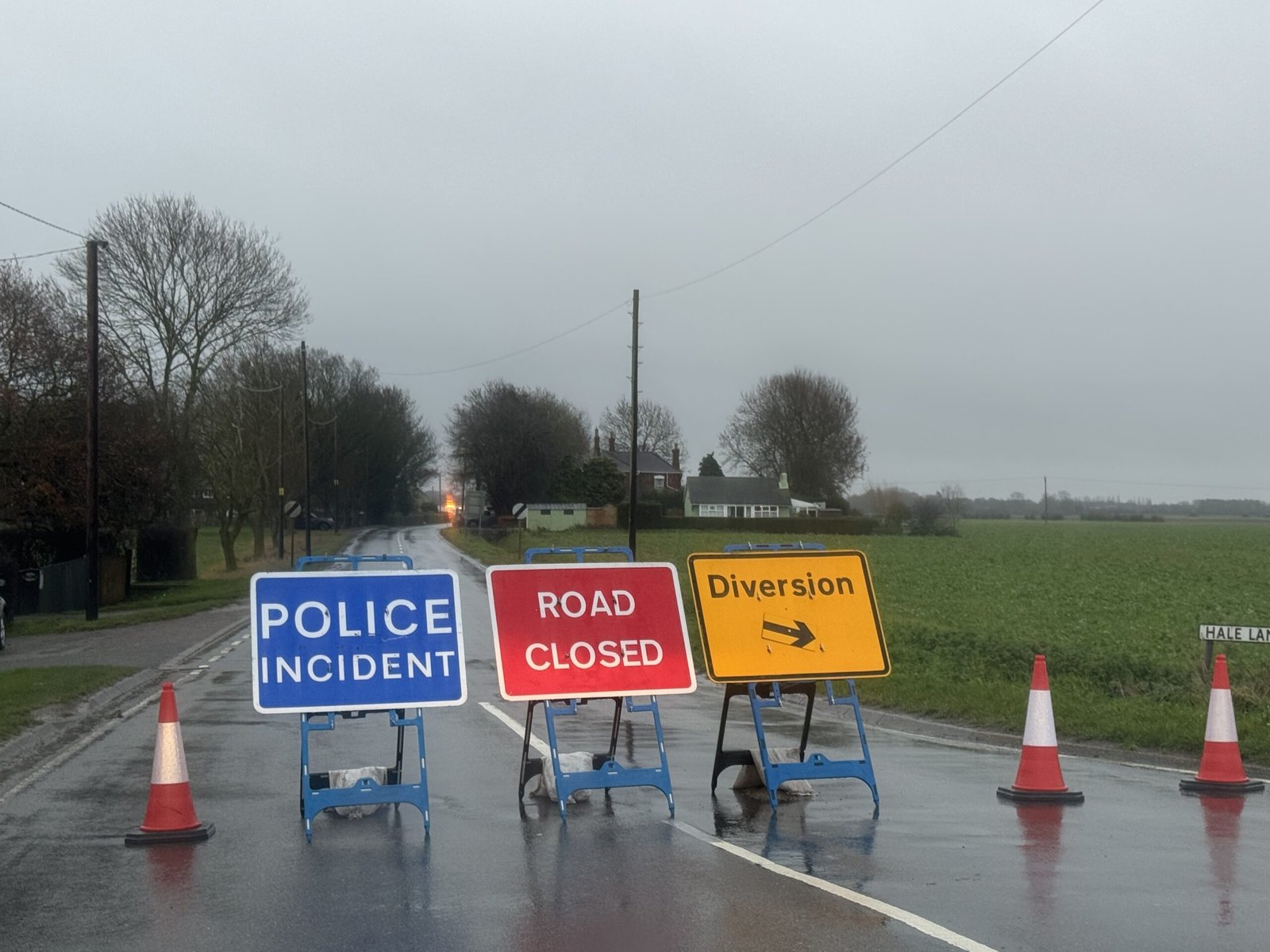 Police close Hale Lane, Frithville following collision