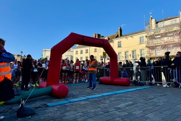 James Bonnell, "Dogsbody" launches the 2026 Boston Marathon in the Market Place James Bonnell, "Dogsbody" launches the 2026 Boston Marathon in the Market Place