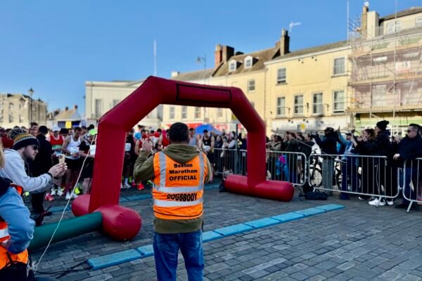 James Bonnell, "Dogsbody" launches the 2026 Boston Marathon in the Market Place James Bonnell, "Dogsbody" launches the 2026 Boston Marathon in the Market Place