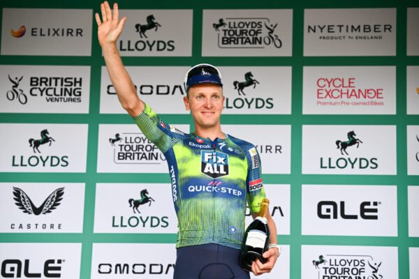 Picture by Simon Wilkinson/SWpix.com - 03/09/2026 - Cycling - UCI ProSeries - 2026 Lloyds Tour of Britain Men - Stage 2: Boston to Skegness (181.1km) - Tim Merlier (Soudal Quick-Step) Winner of Stage 2