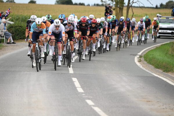 Picture by Zac Williams/SWpix.com - 03/09/2026 - Cycling - UCI ProSeries - 2026 Lloyds Tour of Britain Men - Stage 2: Boston to Skegness (181.1km) - The peloton, Matt Bostock ( Great Britain ) right front