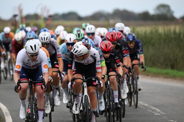 Picture by Zac Williams/SWpix.com - 03/09/2026 - Cycling - UCI ProSeries - 2026 Lloyds Tour of Britain Men - Stage 2: Boston to Skegness (181.1km) - The peloton, Matt Bostock ( Great Britain ) left